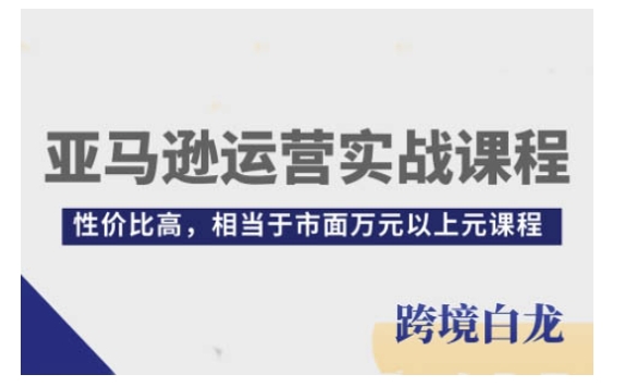 亚马逊运营实战课程，亚马逊从入门到精通，性价比高，相当于市面万元以上元课程-桀创项目掘金社