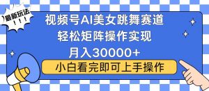 视频号蓝海赛道玩法,当天起号,拉爆流量收益,小白也能轻松月入30000+-桀创项目掘金社