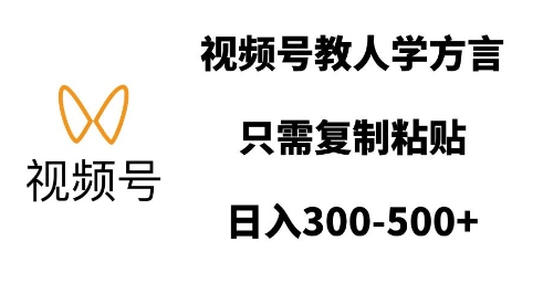 视频号教人学方言，只需复制粘贴，日入多张-桀创项目掘金社