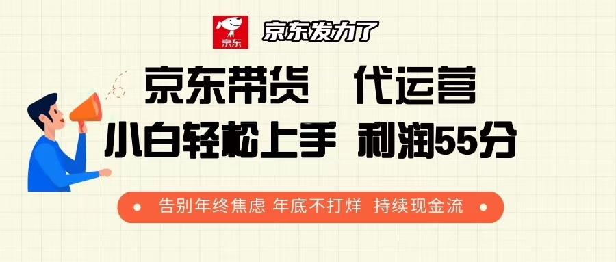 京东带货 代运营 利润55分 告别年终焦虑 年底不打烊 持续现金流-桀创项目掘金社