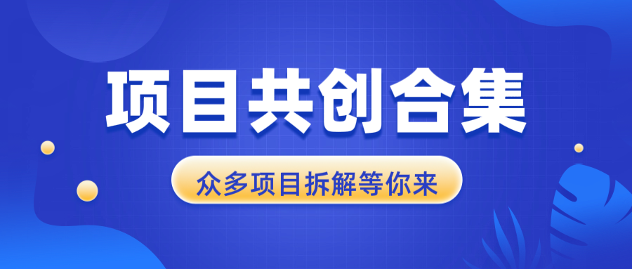 项目共创合集，从0-1全过程拆解，让你迅速找到适合自已的项目-桀创项目掘金社