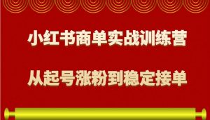 小红书商单实战训练营,从0到1教你如何变现,从起号涨粉到稳定接单,适合新手-桀创项目掘金社