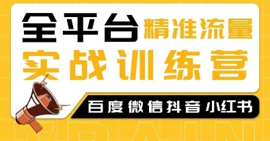 全平台精准流量实战训练营，百度微信抖音小红书SEO引流教程-桀创项目掘金社