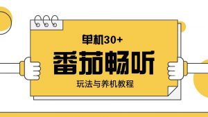 番茄畅听玩法与养机教程:单日日入30+。-桀创项目掘金社