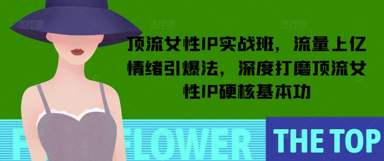 顶流女性IP实战班，流量上亿情绪引爆法，深度打磨顶流女性IP硬核基本功-桀创项目掘金社