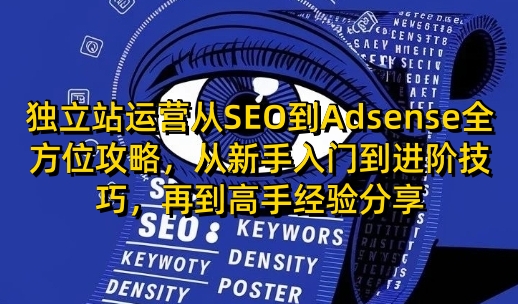 独立站运营从SEO到Adsense全方位攻略，从新手入门到进阶技巧，再到高手经验分享-桀创项目掘金社
