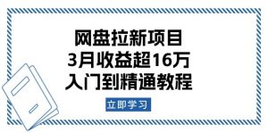 网盘拉新项目：3月收益超16万，入门到精通教程-桀创项目掘金社