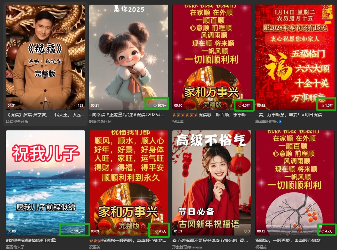 银发经济新年风口，儿女祝福视频爆火，一条作品上万播放，一定要抓住-桀创项目掘金社