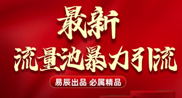 最新“流量池”无门槛暴力引流(全网首发)日引500+-桀创项目掘金社