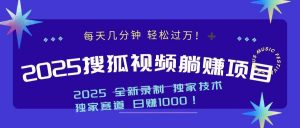 2025最新看视频躺赚项目:每天几分钟,轻松月入过万-桀创项目掘金社