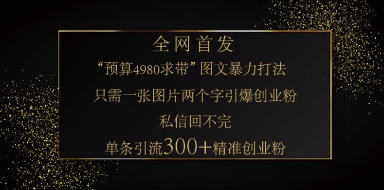小红书神奇图片引流法，只需一张图，就能单条笔记凭借此方法，轻松引流 300 + 精准创业粉-桀创项目掘金社