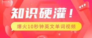 知识硬灌,1分钟教会你,利用AI制作爆火10秒钟记一个英文单词视频-桀创项目掘金社