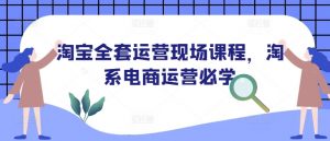 淘宝全套运营现场课程,淘系电商运营必学-桀创项目掘金社