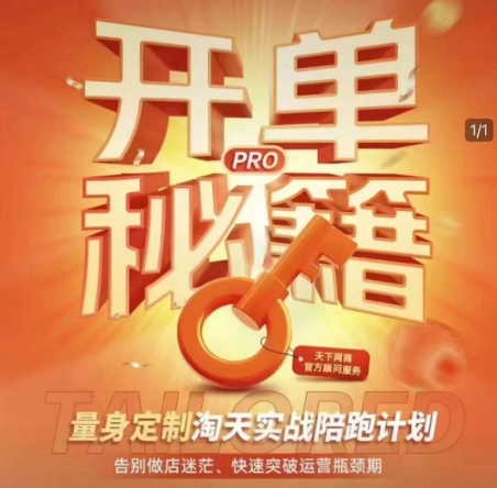 淘宝开单秘籍PRO，量身定制淘天实战陪跑计划，告别做店迷茫、快速突破运营瓶颈期-桀创项目掘金社