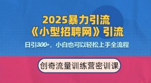2025最新暴力引流方法，招聘平台一天引流300+，日变现多张，专业人士力荐-桀创项目掘金社