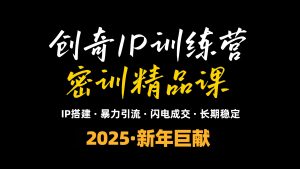 2025年“知识付费IP训练营”小白避坑年赚百万，暴力引流，闪电成交-桀创项目掘金社