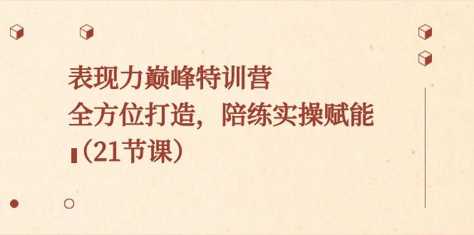 表现力巅峰特训营，全方位打造，陪练实操赋能（21节课）-桀创项目掘金社