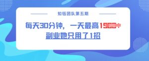 副业她只用了1招,每天30分钟,无脑二创,一天最高1.5k-桀创项目掘金社