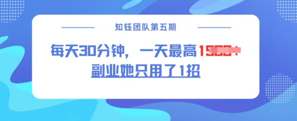 副业她只用了1招，每天30分钟，无脑二创，一天最高1.5k-桀创项目掘金社