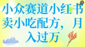 小众赛道小红书卖小吃配方，操作简单，月入过W-桀创项目掘金社