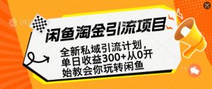 闲鱼淘金私域引流计划,从0开始玩转闲鱼,副业也可以挣到全职的工资-桀创项目掘金社
