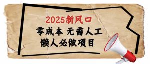 2025新风口，懒人必做项目，零成本无需人工，轻松上手无门槛-桀创项目掘金社