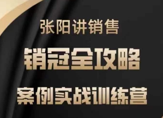 张阳讲销售实战训练营，​案例实战训练，销冠全攻略-桀创项目掘金社