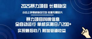 暴力项目舆情信息：多平台全自动运行 单机日入200+ 实现睡后收入-桀创项目掘金社