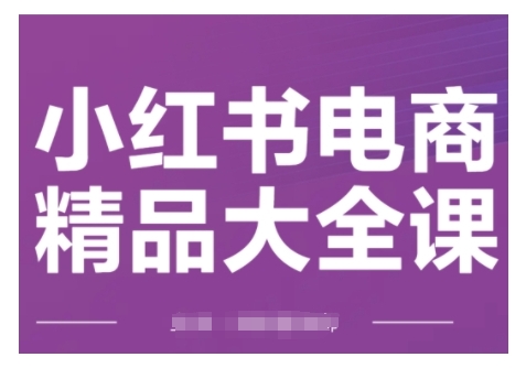 小红书电商精品大全课，快速掌握小红书运营技巧，实现精准引流与爆单目标，轻松玩转小红书电商(更新2月)-桀创项目掘金社