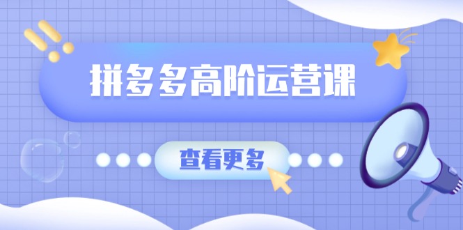 拼多多高阶运营课：极致群爆款玩法，轻付费无尽复制，打造单品爆款之路-桀创项目掘金社