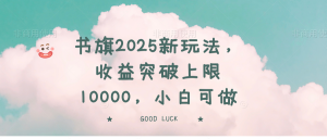 书旗2025新玩法，收益突破上限10000，小白可做-桀创项目掘金社