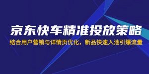京东快车精准投放策略,结合用户营销与详情页优化,新品快速入池引爆流量-桀创项目掘金社