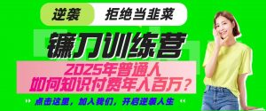 镰刀训练营超级IP合伙人,25年普通人如何通过“知识付费”实现逆袭-桀创项目掘金社