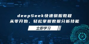deepSeek快速驯服教程，从零开始，轻松掌握数据分析技能-桀创项目掘金社