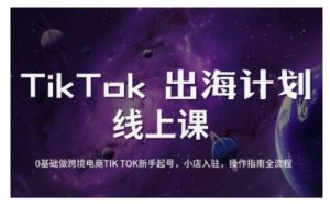 TikTok跨境电商新手起号与运营全攻略,0基础做跨境电商TIKTOK新手起号,小店入驻,操作指南全流程-桀创项目掘金社