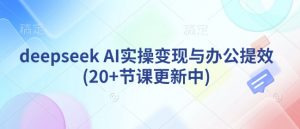 deepseek AI实操变现与办公提效(20+节课更新中)-桀创项目掘金社