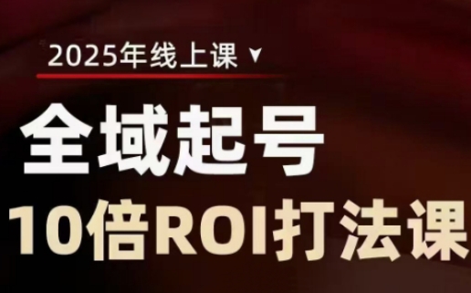 2025全域起号10倍ROI打法课，助你提升直播间的投资回报率-桀创项目掘金社