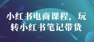 小红书电商课程,玩转小红书笔记带货-桀创项目掘金社