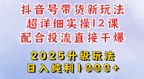 2025全新升级抖音带货玩法，一天纯利四位数，从剪辑到选品再到发布投流，超详细玩法揭秘-桀创项目掘金社