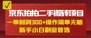 京东拍拍二手搬砖项目，一单纯利润3张，操作简单，小白兼职副业首选-桀创项目掘金社