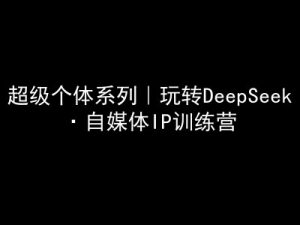 超级个体系列，玩转DeepSeek·自媒体IP训练营，deepseek教程-桀创项目掘金社