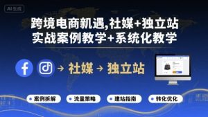 跨境电商新机遇，社媒+独立站，实战案例教学+系统化教学-桀创项目掘金社