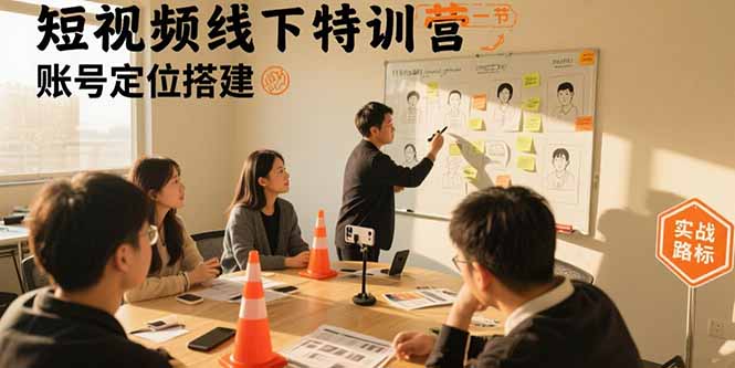 短视频线下特训营：账号定位搭建/口播号拍摄剪辑/直播间流量入口/变现实战-桀创项目掘金社