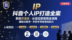 抖音个人IP系统落地实操大课,实操课程,辅助落地-桀创项目掘金社