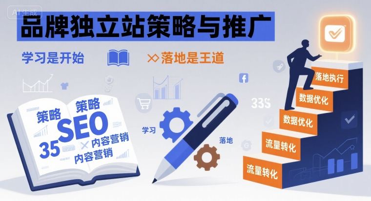 品牌独立站策略与推广，学习是开始，落地是王道-桀创项目掘金社