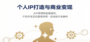 个人IP打造与商业变现，从IP原理到起盘盈利、产品开发及流量裂变等实战技巧全解析-桀创项目掘金社