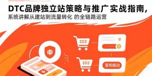 DTC品牌独立站策略与推广实战指南,系统讲解从建站到流量转化的全链路运营-桀创项目掘金社