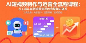 AI短视频制作与运营全流程课程:从工具认知到流量变现的完整知识体系-桀创项目掘金社