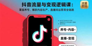 抖音流量与变现逻辑课：覆盖养号、爆款内容生产、直播间运营等全链路-桀创项目掘金社