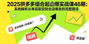 2025拼多多组合起爆实战课46期：系统解析从单品裂变到全店爆发的完整路径-桀创项目掘金社